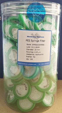 Đầu Lọc Syringe PES SuperPure 0.45μm, 25mm (SFPES025045NA)